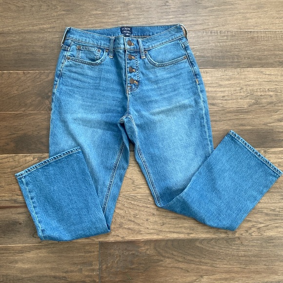 J.Crew Factory Women’s Mid-Rise Flare Crop Denim Jeans Size 26 EEUC - Picture 2 of 4
